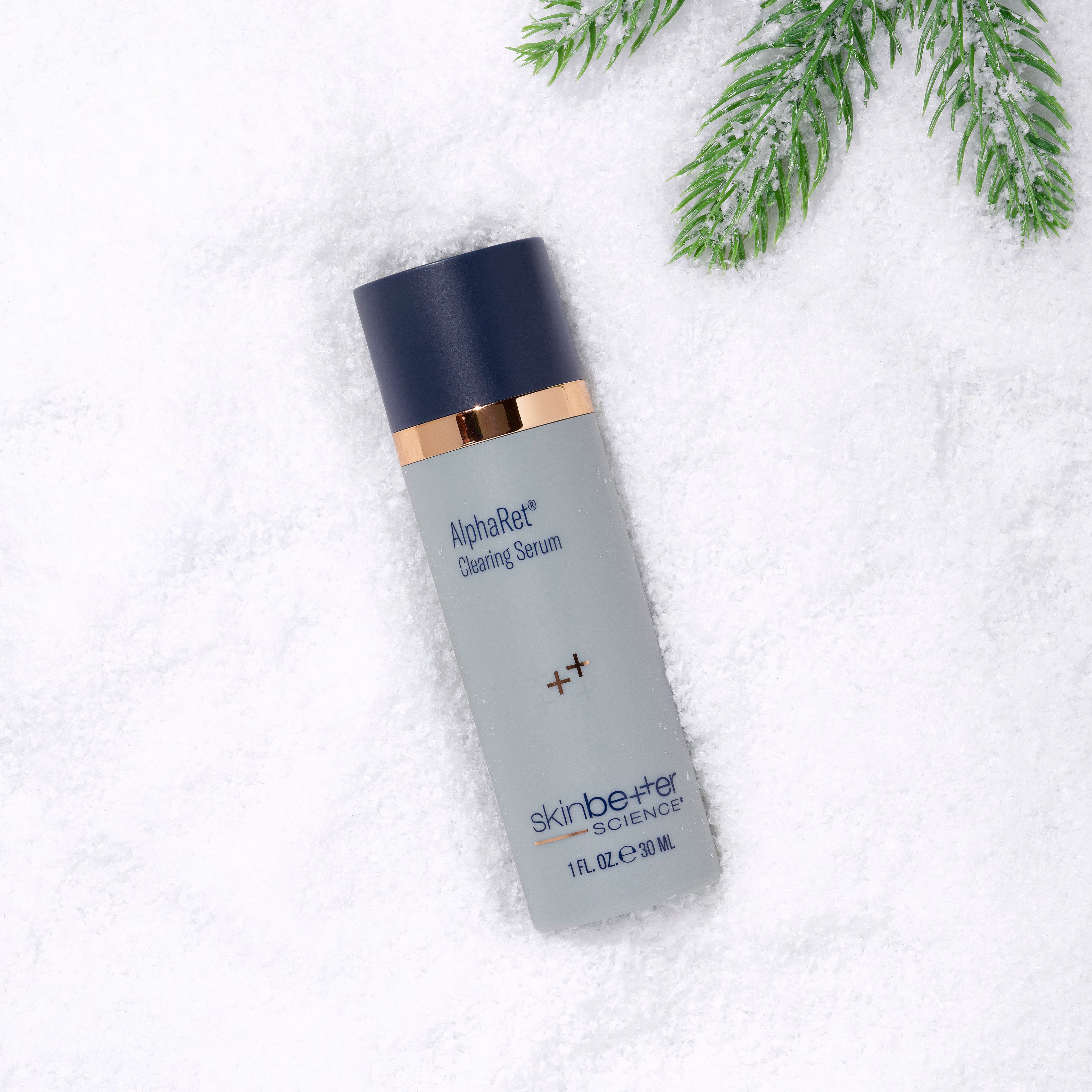SkinBetter AlphaRet Clearing Serum, styled product shot, at FRZN Aesthetics in Frisco, TX