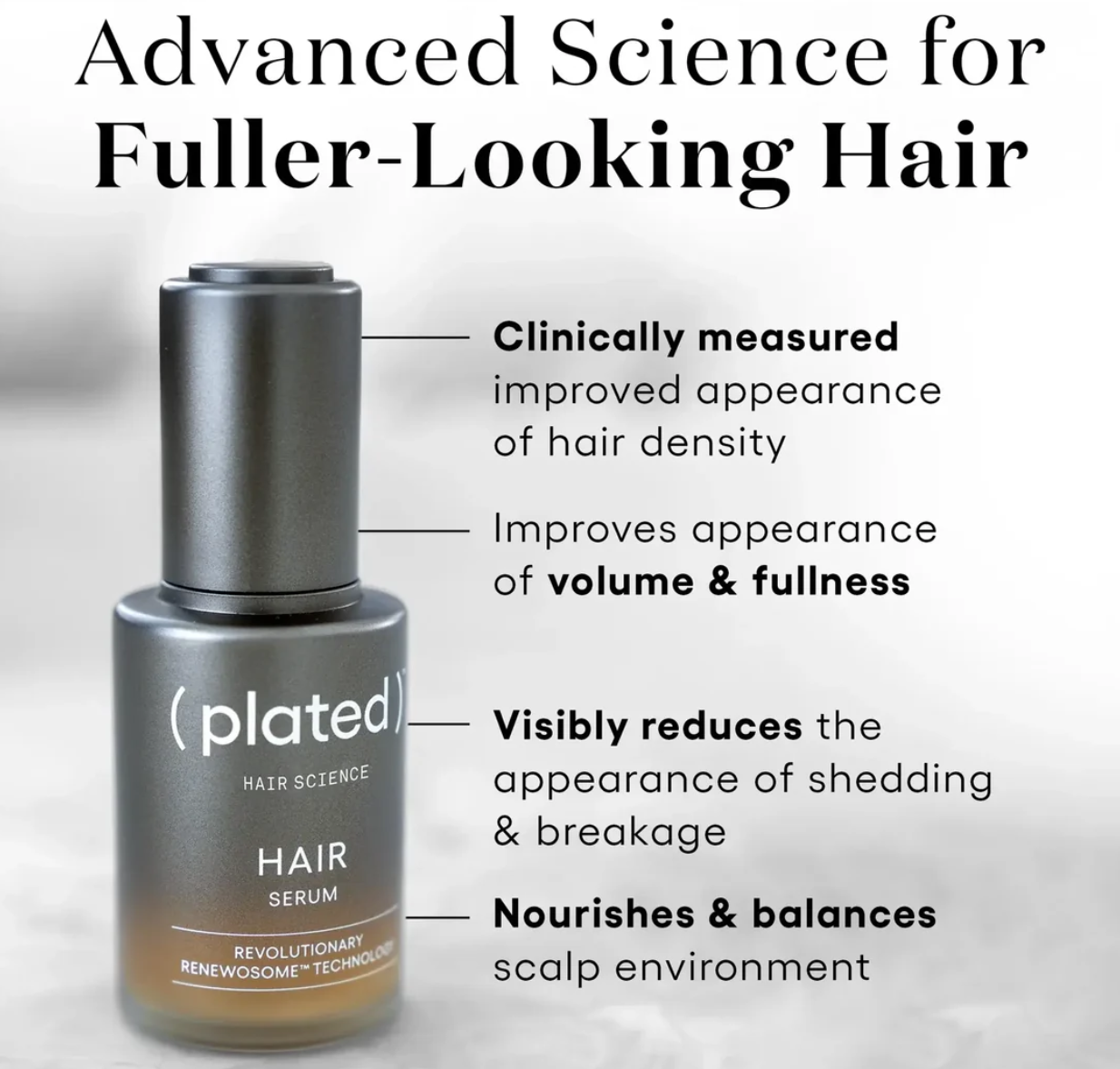 Plated HAIR Serum exosome scalp therapy bottle — FRZN Aesthetics