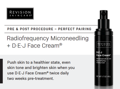 Revision DEJ Face Cream, microneedling recovery benefits, at FRZN Aesthetics in Frisco, TX