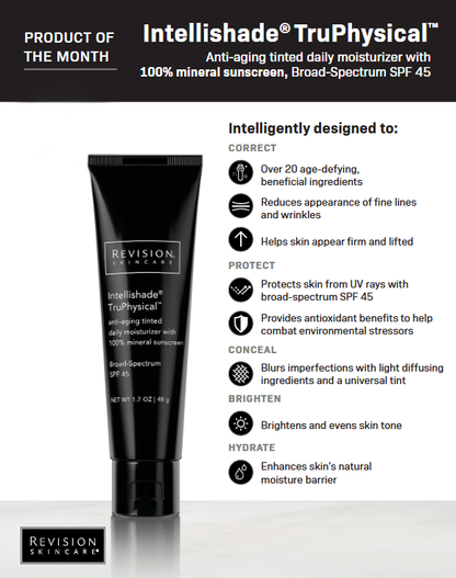 Revision Intellishade TruPhysical SPF 45, anti-aging benefits, at FRZN Aesthetics in Frisco, TX