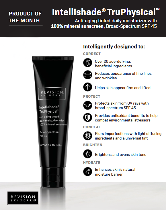 Revision Intellishade TruPhysical SPF 45, anti-aging benefits, at FRZN Aesthetics in Frisco, TX