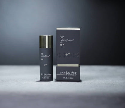 SkinBetter Solo Hydrating Defense for Men, styled product shot, at FRZN Aesthetics in Frisco, TX