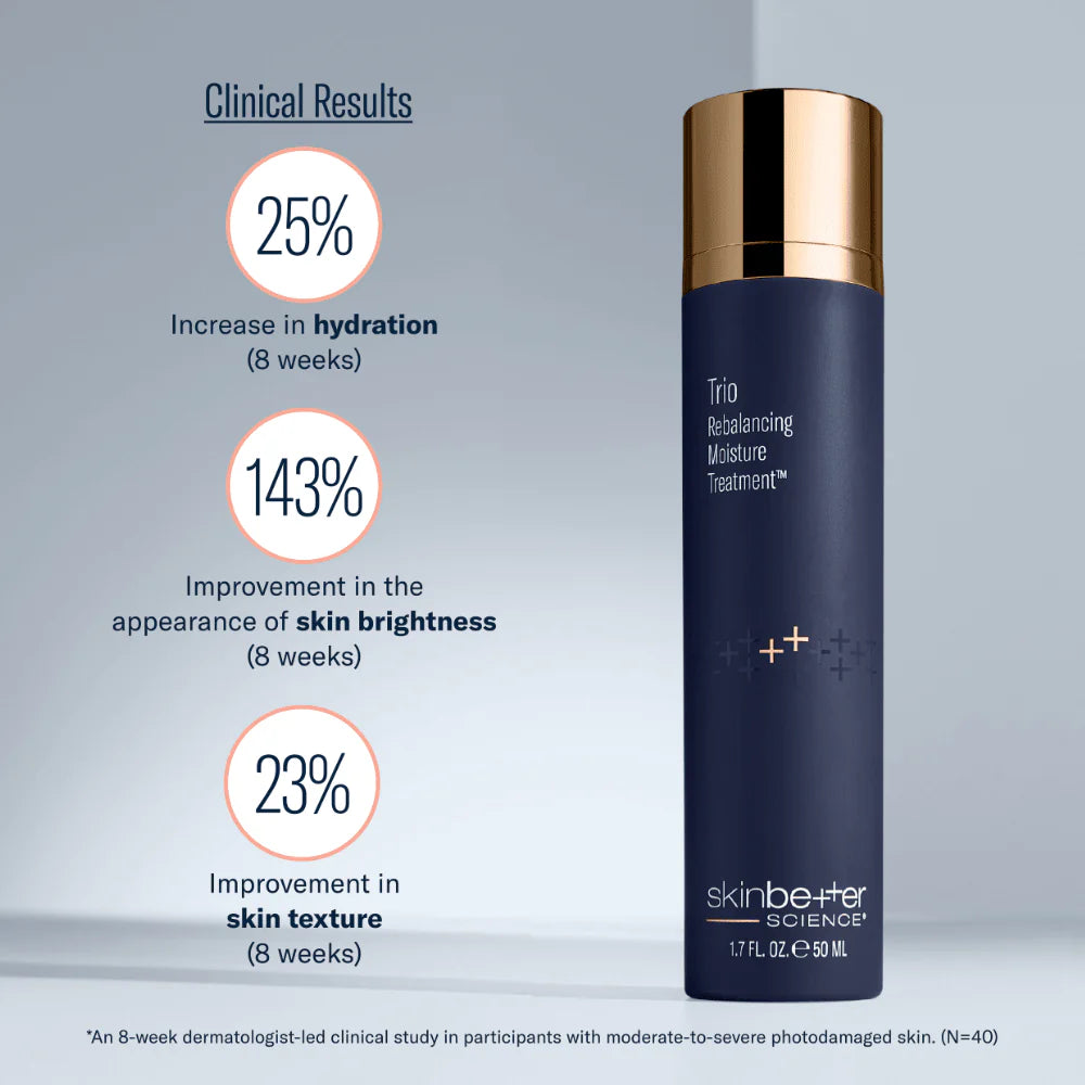 SkinBetter Trio Rebalancing Moisture Treatment, clinical results, at FRZN Aesthetics in Frisco, TX
